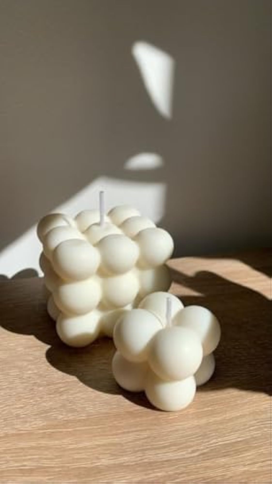 Rose Scented Bubble Candle, Handmade Luxury Decor